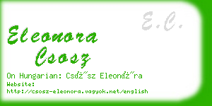 eleonora csosz business card
